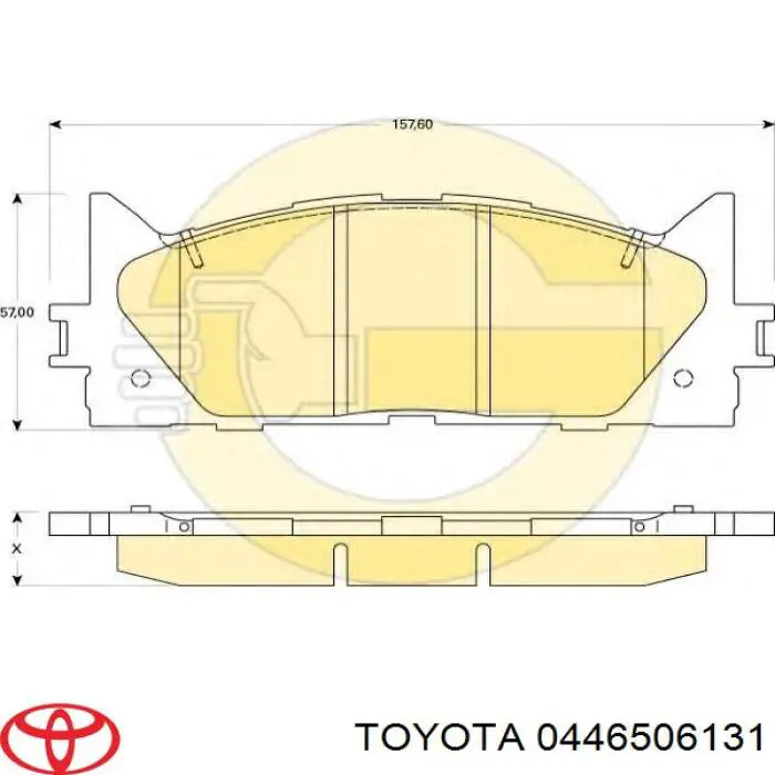 Колодки Toyota 0446506131 цена, от 28.72 USD