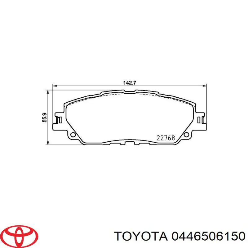 Купить 0446506150 Toyota Колодки тормозные