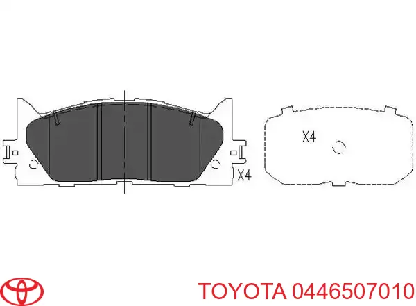 Передние тормозные колодки 0446507010 Toyota