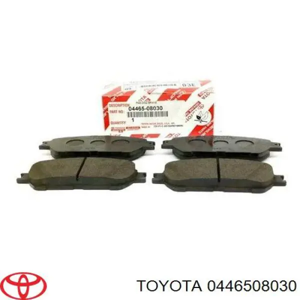 Колодки тормозные передние дисковые TOYOTA 0446508030