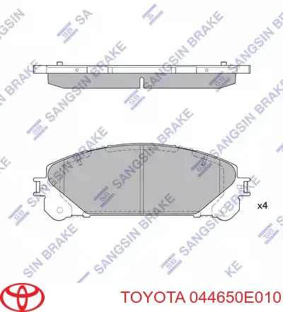 044650E010 Toyota Колодки передние