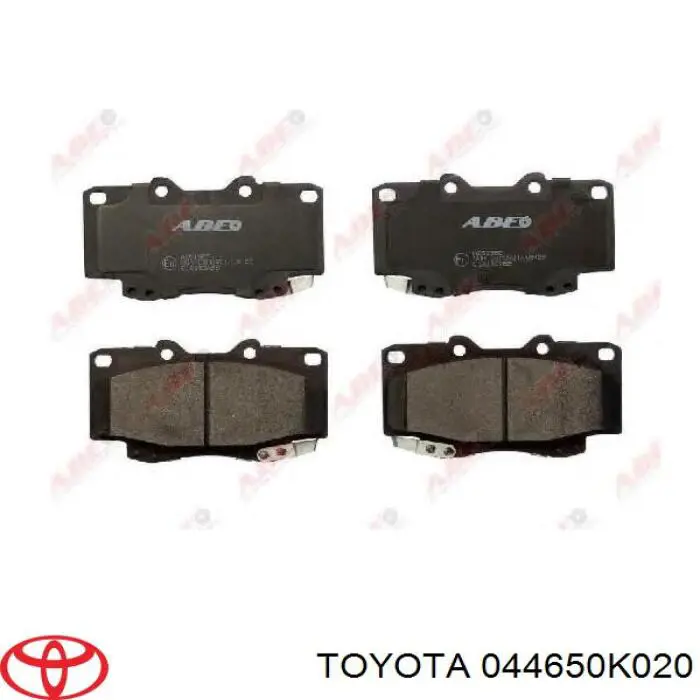 044650K020 Toyota колодки тормозные передние дисковые