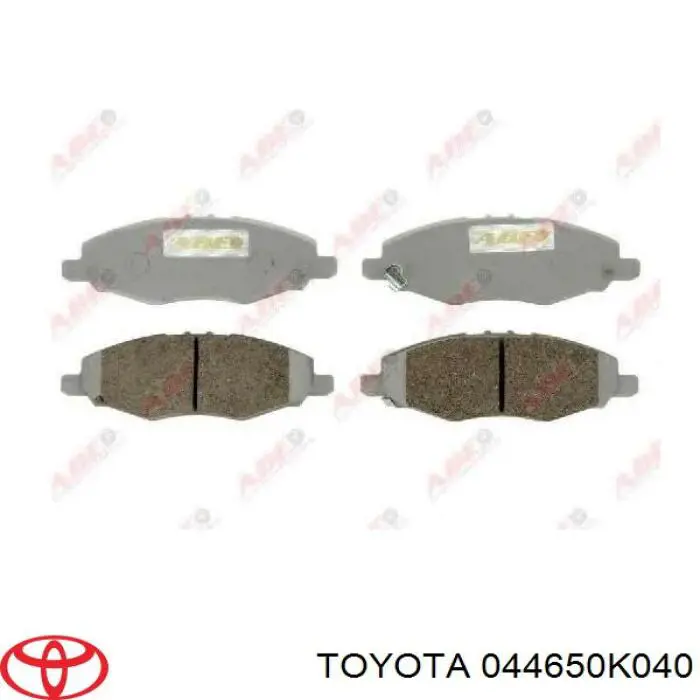044650K040 Toyota колодки тормозные передние дисковые
