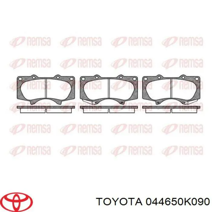 044650K090 Toyota колодки тормозные передние дисковые
