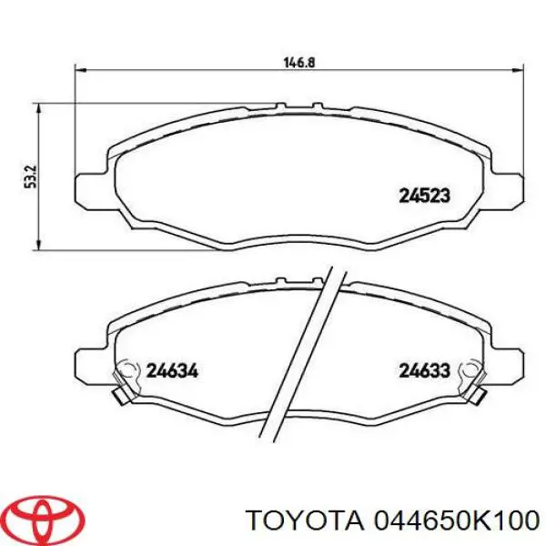 Колодки Toyota 044650K100 цена, от 15.63 USD