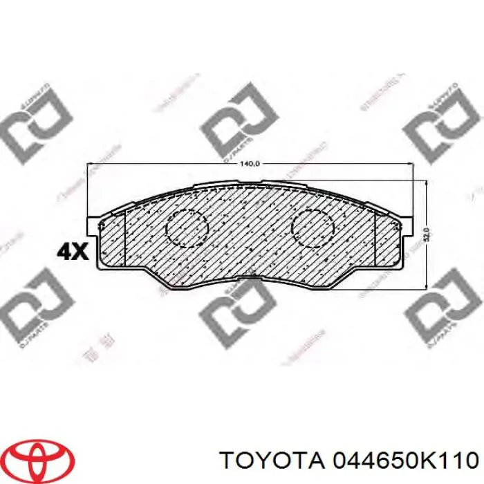 Колодки Toyota 044650K110 цена, от 25.07 USD