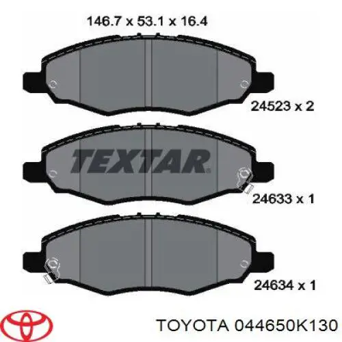 044650K130 Toyota Колодки передние