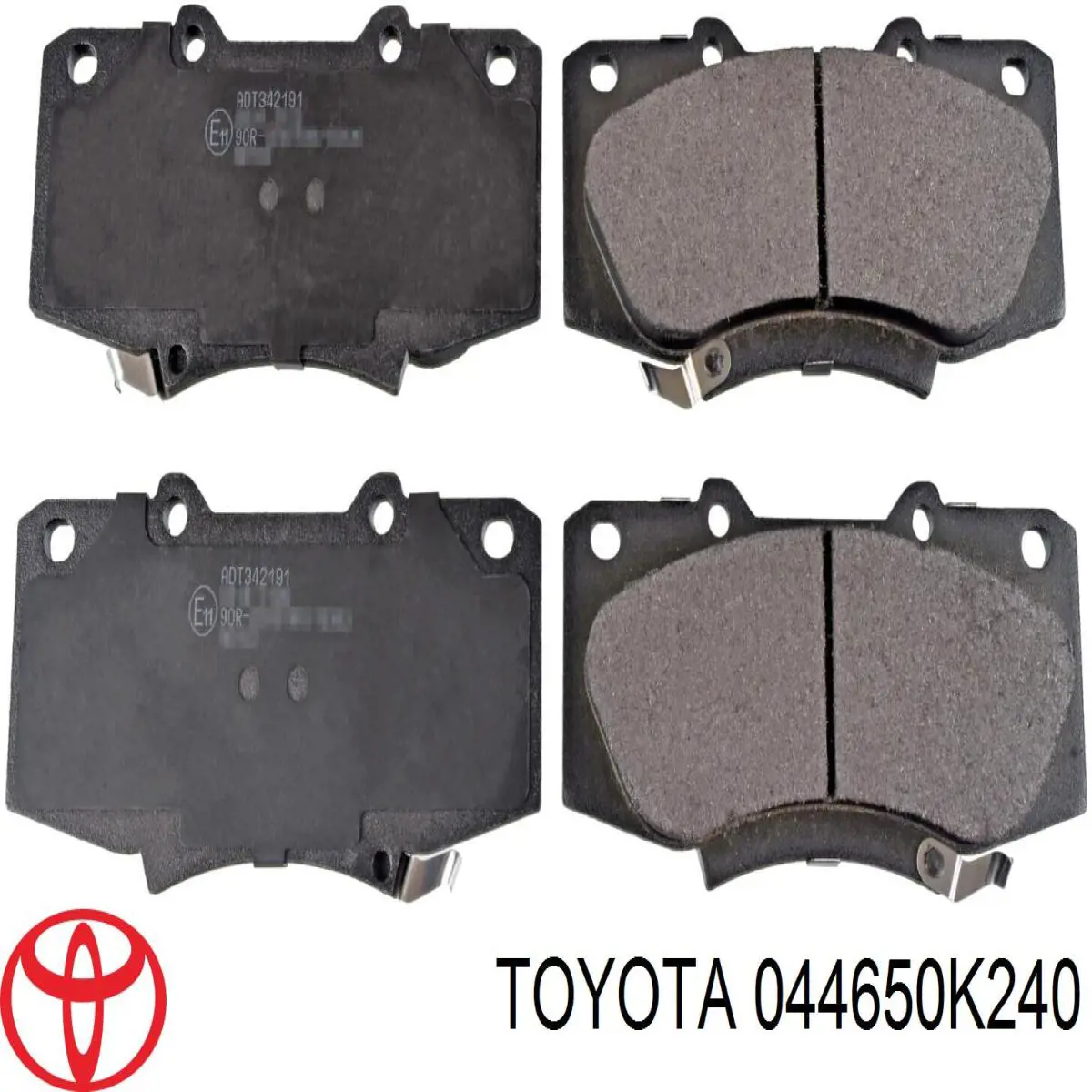 044650K240 Toyota колодки тормозные передние дисковые