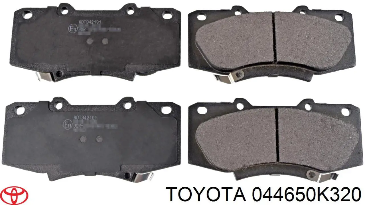 044650K320 Toyota колодки тормозные передние дисковые