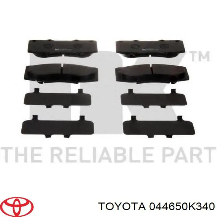 Купить 044650K340 Toyota Колодки тормозные
