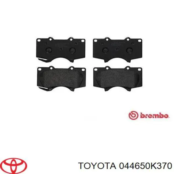 044650K370 Toyota колодки тормозные передние дисковые