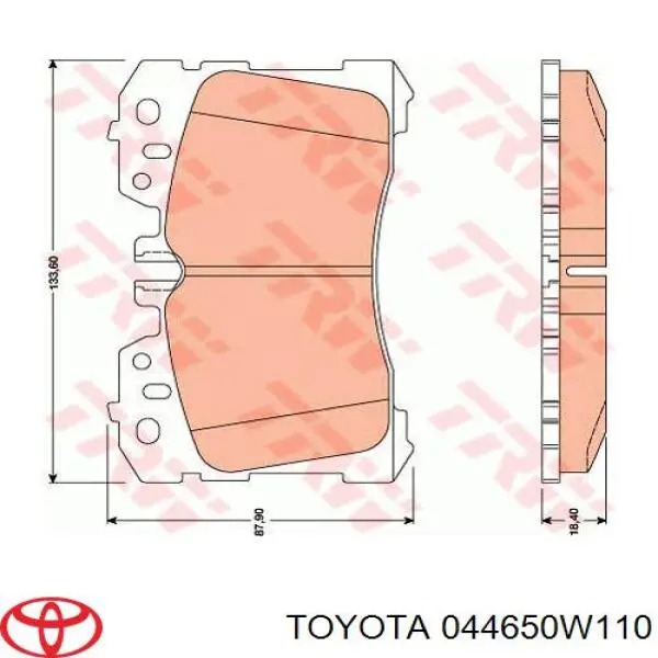 Колодки Toyota 044650W110 цена, от 139.76 USD