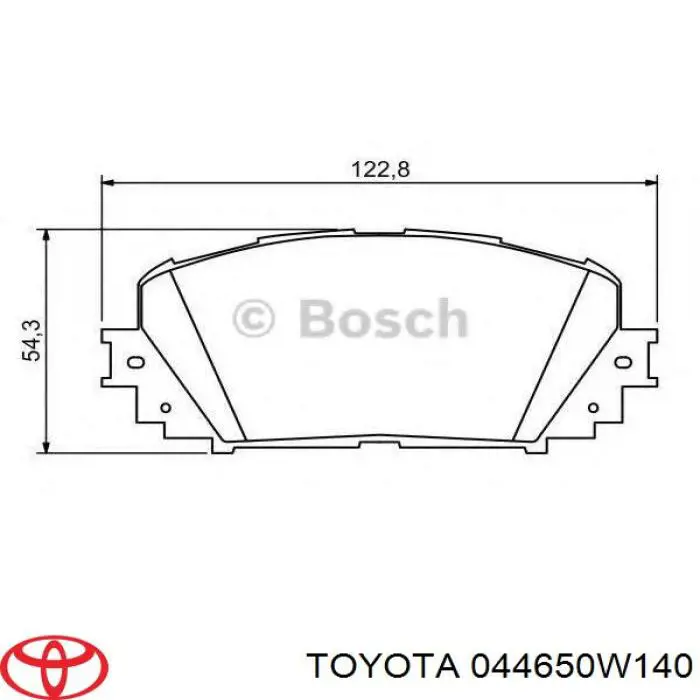 Передние тормозные колодки 044650W140 Toyota