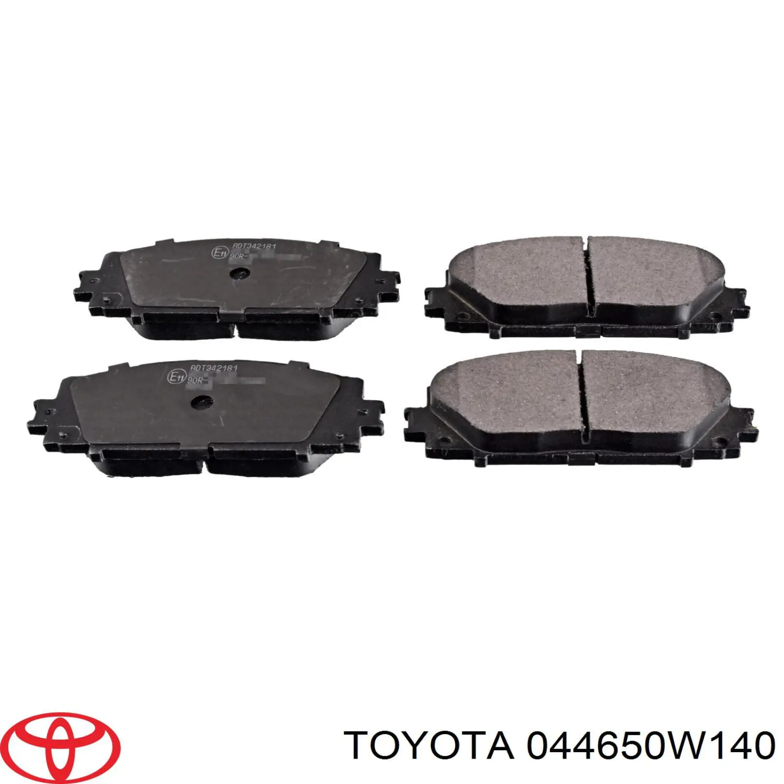 044650W140 Toyota колодки тормозные передние дисковые