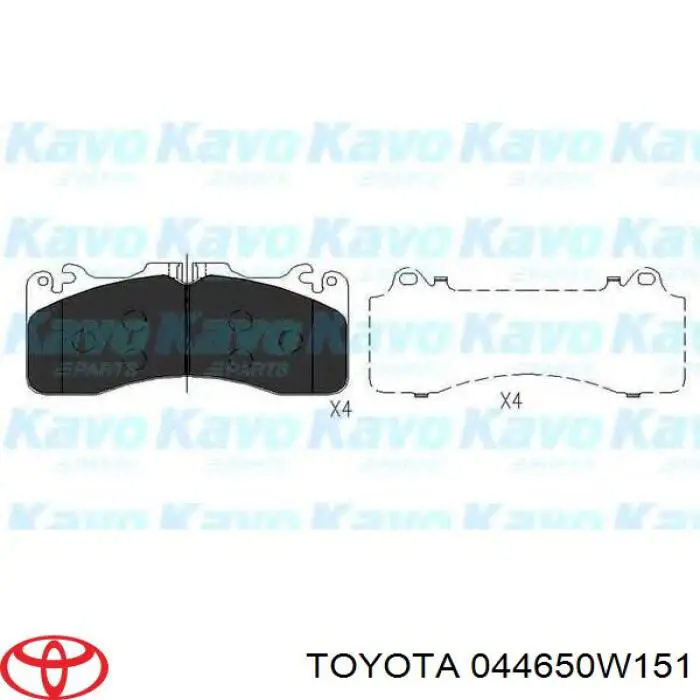 044650W151 Toyota Колодки передние