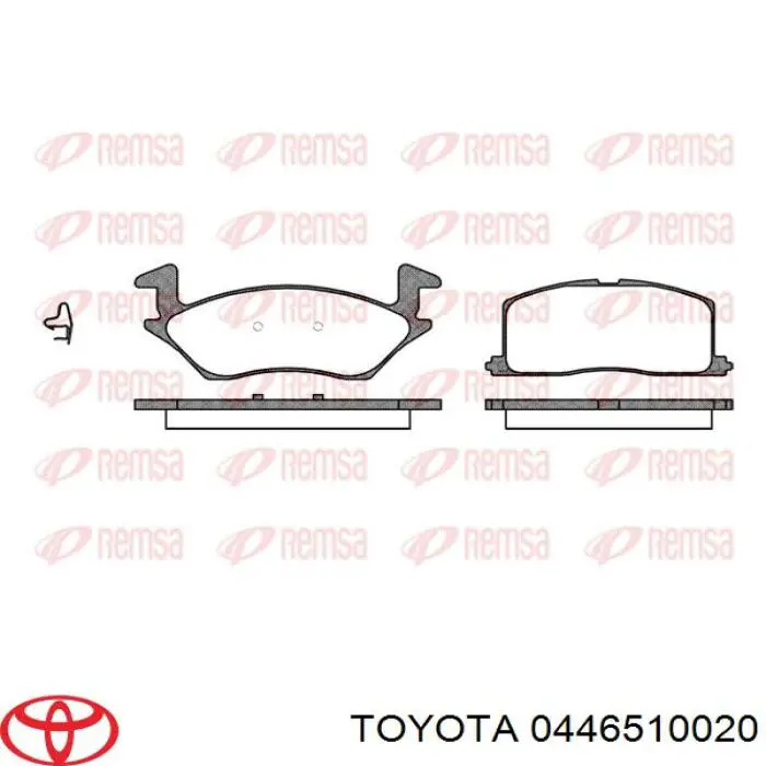 Передние тормозные колодки 0446510020 Toyota