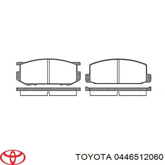 0446512060 Toyota передние тормозные колодки