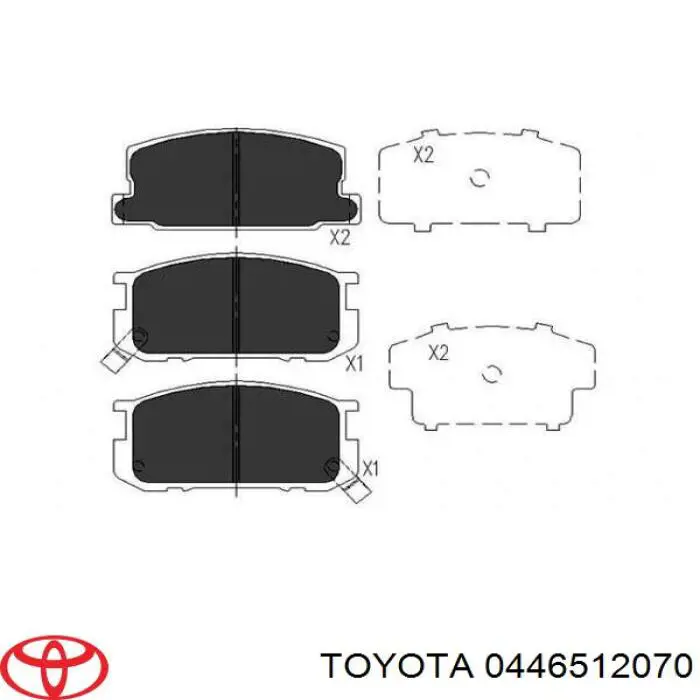 0446512070 Toyota колодки тормозные передние дисковые