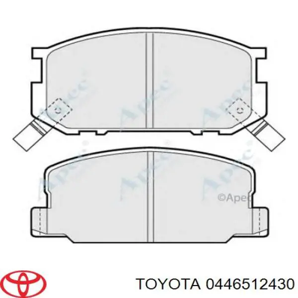 Передние тормозные колодки 0446512430 Toyota