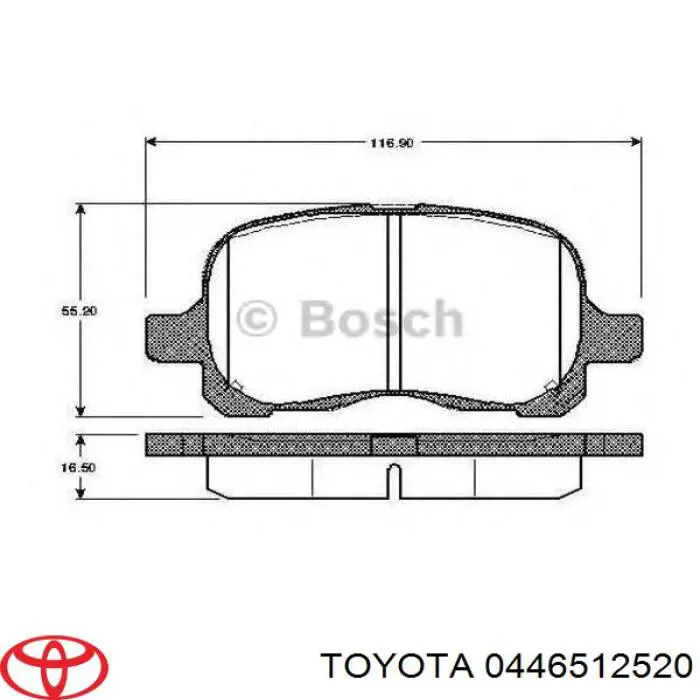 Колодки Toyota 0446512520 цена, от 15.42 USD