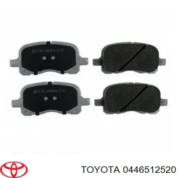 Купить 0446512520 Toyota Колодки тормозные