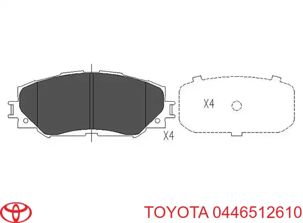 0446512610 Toyota Колодки передние