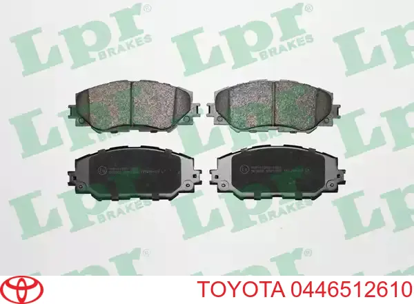 Передние тормозные колодки 0446512610 Toyota
