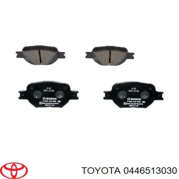 0446513030 Toyota sapatas do freio dianteiras de disco