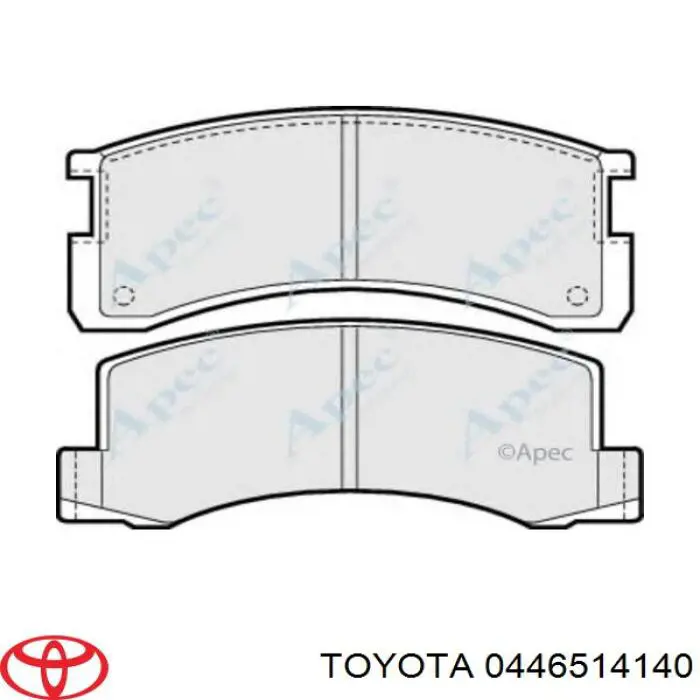 Задние тормозные колодки 0449214072 Toyota