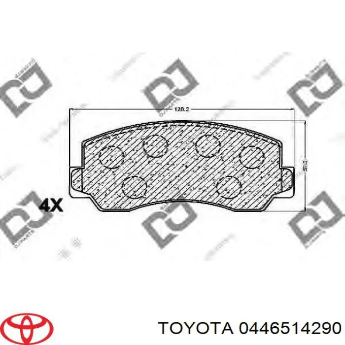 0446514290 Toyota колодки тормозные передние дисковые