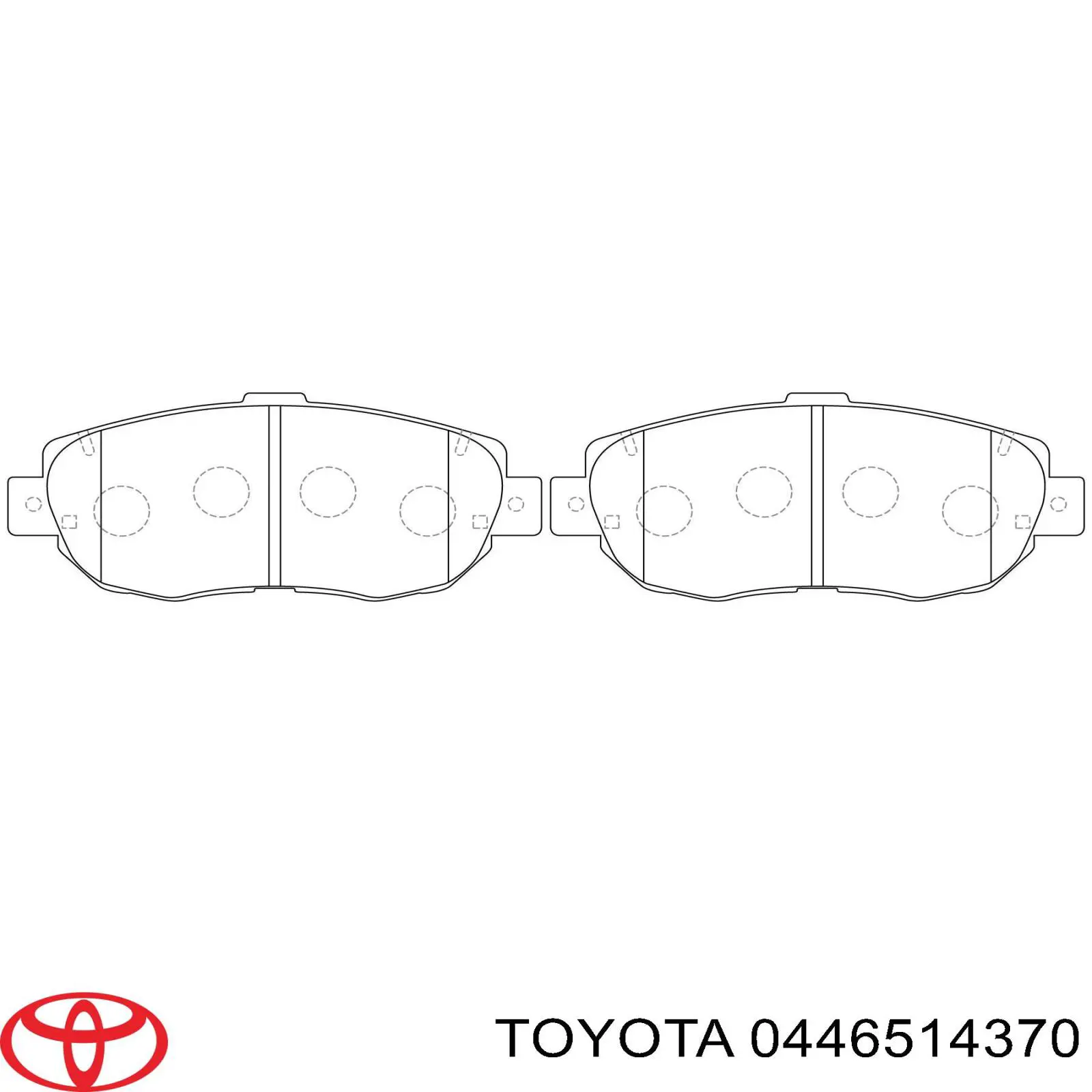 Передние тормозные колодки 0446514370 Toyota