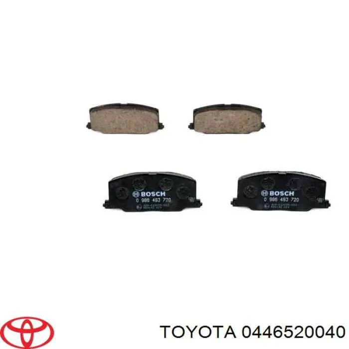 0446520040 Toyota колодки тормозные передние дисковые