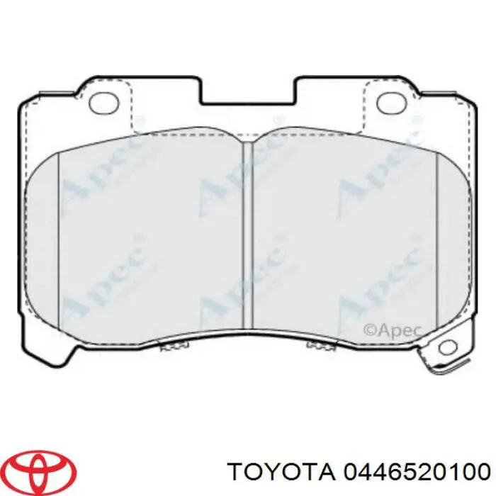 Передние тормозные колодки 0446520100 Toyota