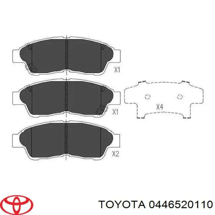 Купить 0446520110 Toyota Колодки тормозные
