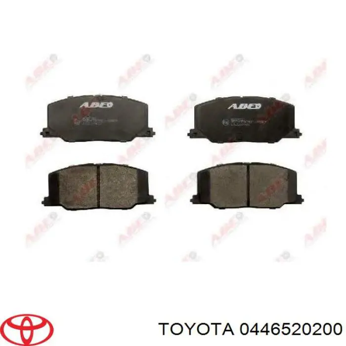 0446520200 Toyota колодки тормозные передние дисковые