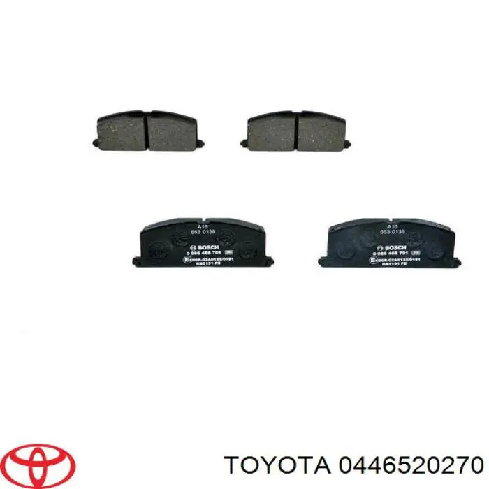 Pastillas de freno delanteras 0446520270 Toyota