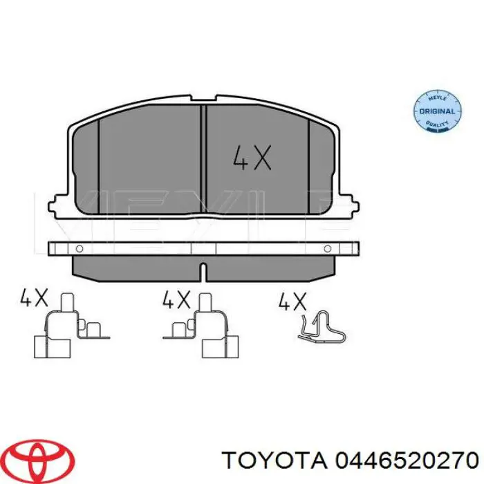 Передние тормозные колодки 0446520270 Toyota