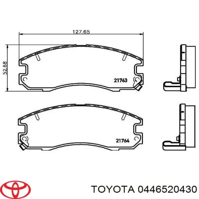 Передние тормозные колодки 0446520430 Toyota