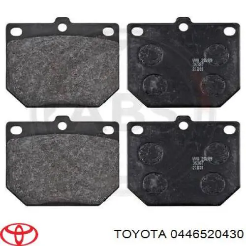 Колодки Toyota 0446520430 цена, от 17.21 USD