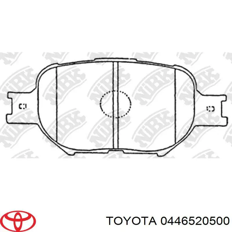 Передние тормозные колодки 0446520500 Toyota