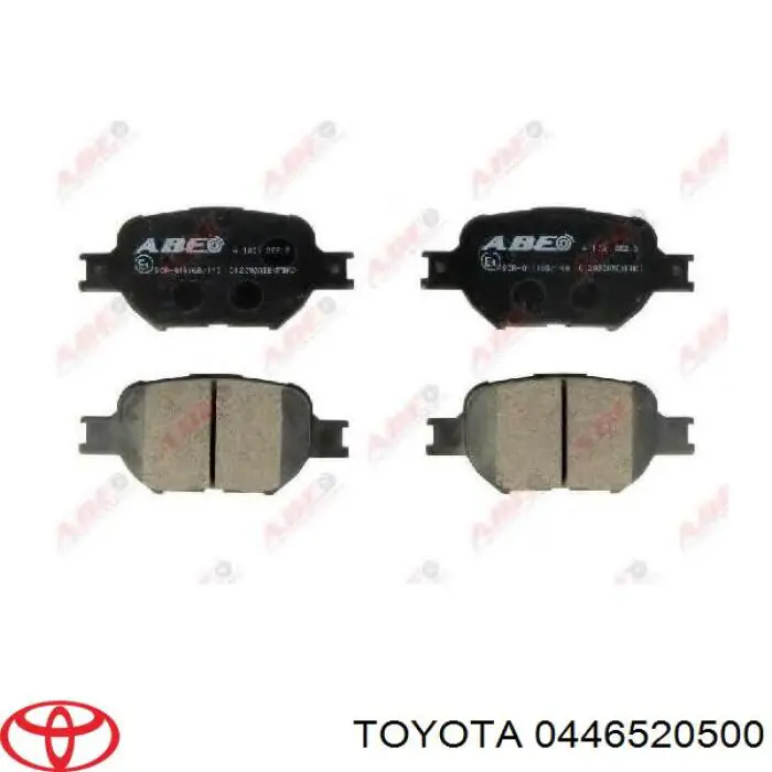 Pastillas freno delanteras 0446520500 Toyota