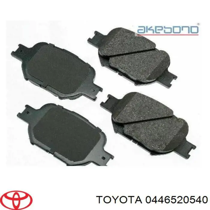 0446520540 Toyota колодки тормозные передние дисковые