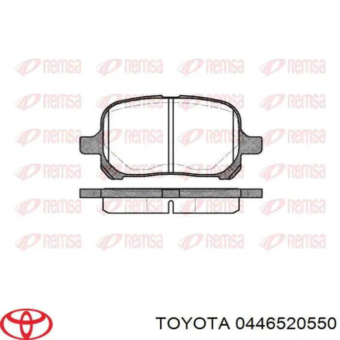 0446520550 Toyota колодки тормозные передние дисковые