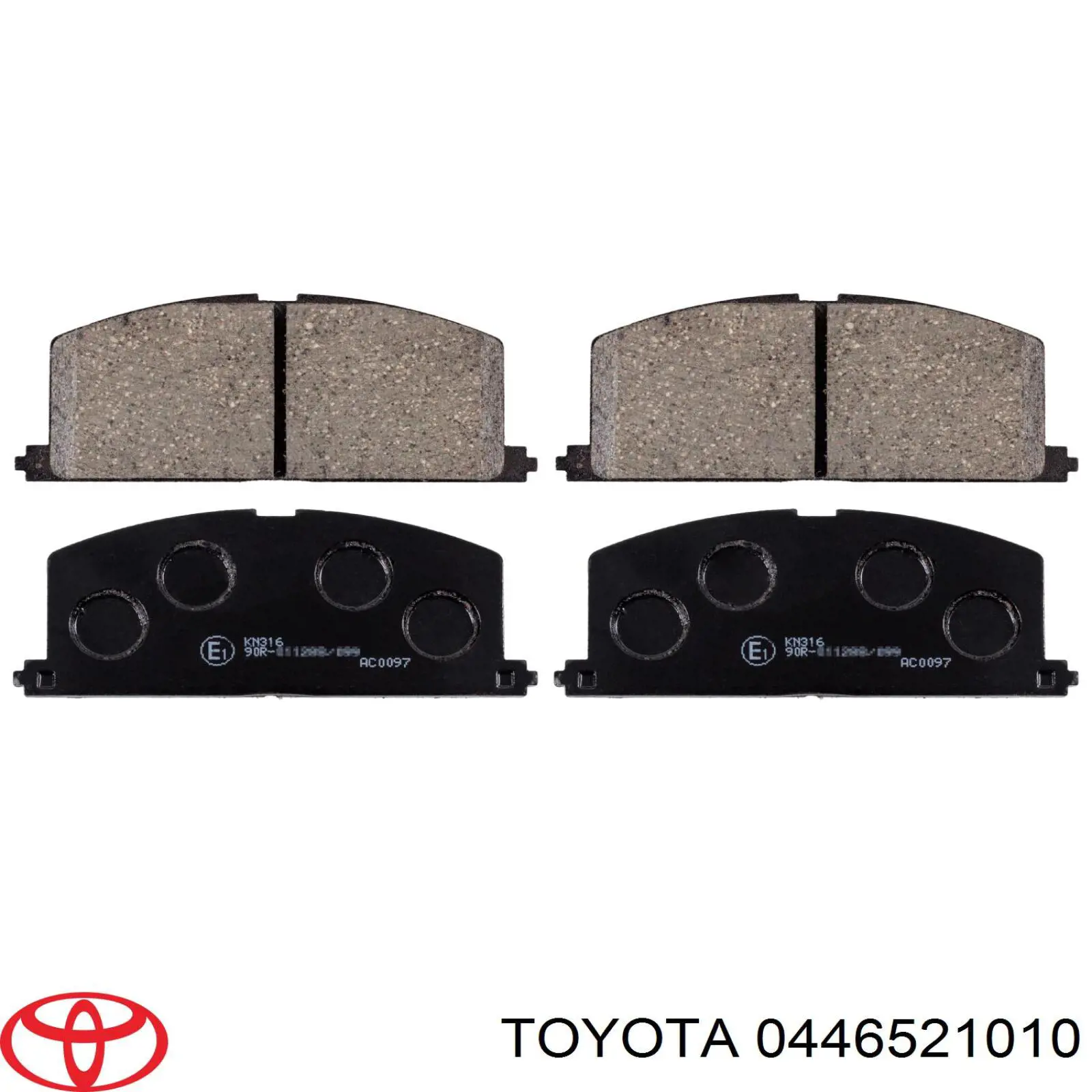 0446521010 Toyota колодки тормозные передние дисковые