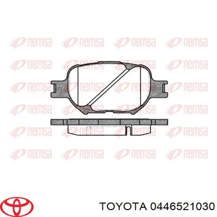 Купить 0446521030 Toyota Колодки тормозные