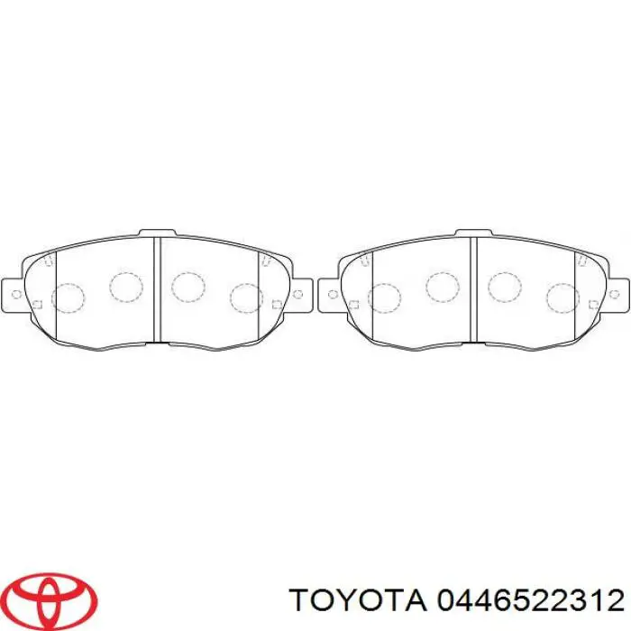 Тормозные колодки Toyota 0446522312