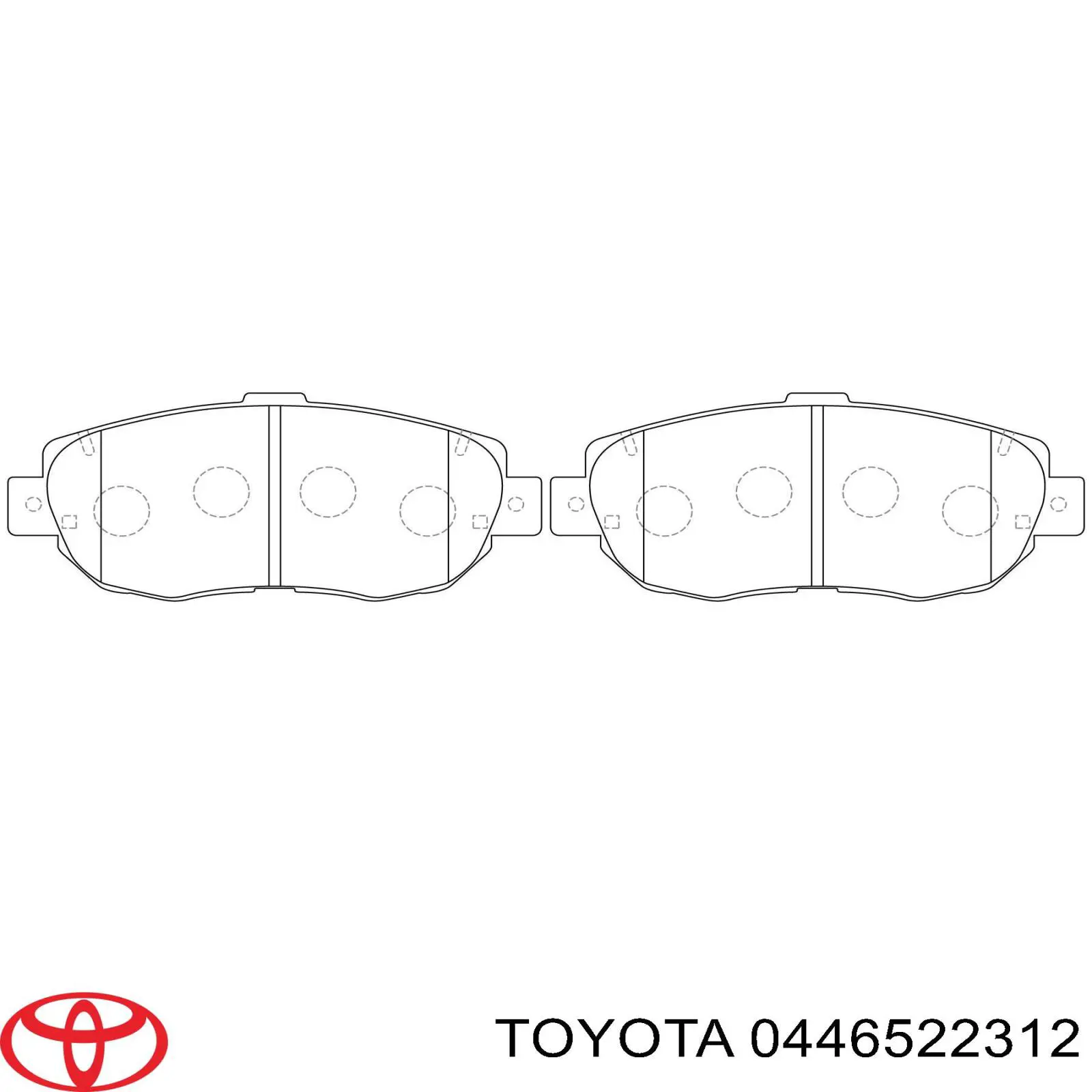 0446522312 Toyota Колодки передние