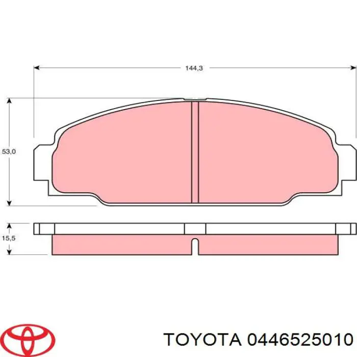 0446525010 Toyota Колодки передние