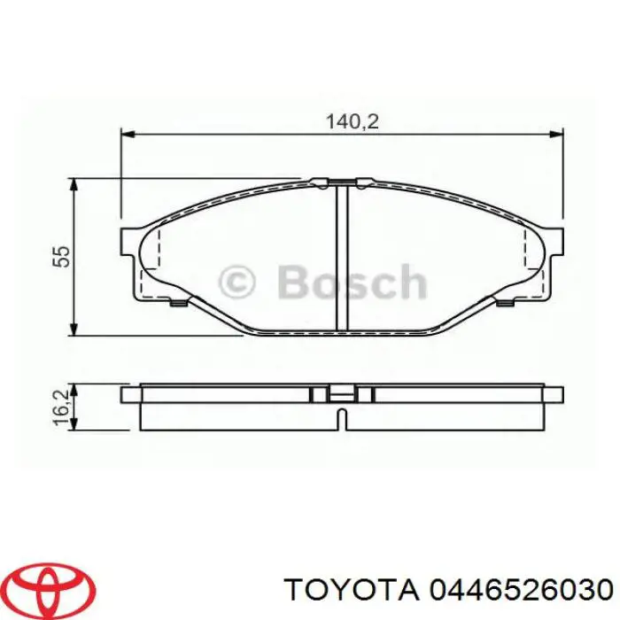 0446526030 Toyota Колодки передние