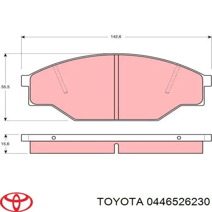 Передние тормозные колодки 0446526230 Toyota